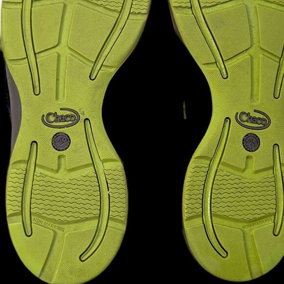 Chaco Lime Olive Green Thong Style Flip Flop Sandals size 9.5 10 - Picture 12 of 13